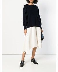 Женский темно-синий свитер с круглым вырезом от Vince