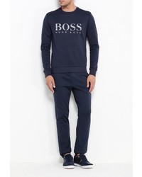 Мужской темно-синий свитер с круглым вырезом от Boss Green