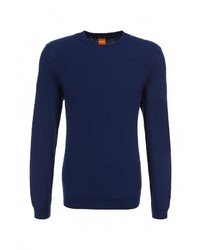 Мужской темно-синий свитер с круглым вырезом от Boss Orange