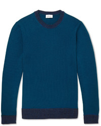 Мужской темно-синий свитер с круглым вырезом от Brioni