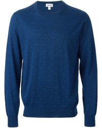 Мужской темно-синий свитер с круглым вырезом от Brioni