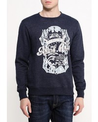 Мужской темно-синий свитер с круглым вырезом от Bruebeck