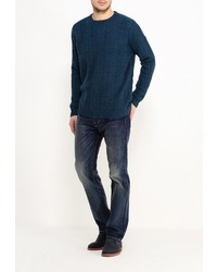Мужской темно-синий свитер с круглым вырезом от Burton Menswear London