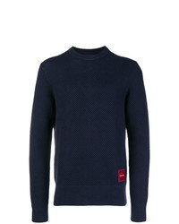 Мужской темно-синий свитер с круглым вырезом от Calvin Klein Jeans