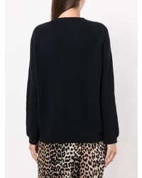 Женский темно-синий свитер с круглым вырезом от Forte Forte