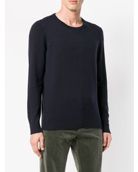 Мужской темно-синий свитер с круглым вырезом от Massimo Alba