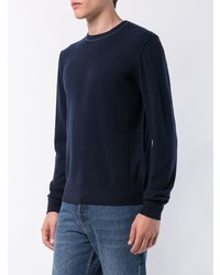 Мужской темно-синий свитер с круглым вырезом от Alex Mill