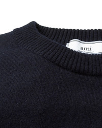 Мужской темно-синий свитер с круглым вырезом от Ami