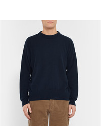 Мужской темно-синий свитер с круглым вырезом от Ami