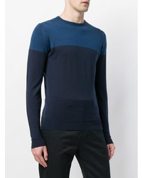 Мужской темно-синий свитер с круглым вырезом от John Smedley