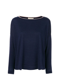 Женский темно-синий свитер с круглым вырезом от Chiara Bertani
