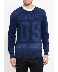 Мужской темно-синий свитер с круглым вырезом от Chromosome