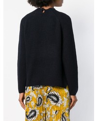 Женский темно-синий свитер с круглым вырезом от Forte Forte