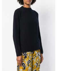 Женский темно-синий свитер с круглым вырезом от Forte Forte