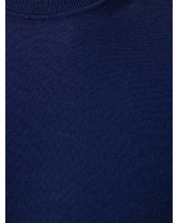 Мужской темно-синий свитер с круглым вырезом от Z Zegna