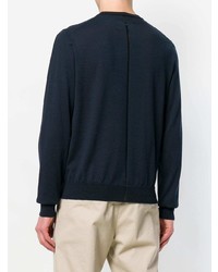 Мужской темно-синий свитер с круглым вырезом от Oamc