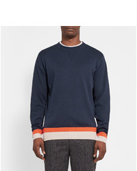 Мужской темно-синий свитер с круглым вырезом от TOMORROWLAND