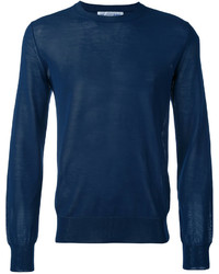 Мужской темно-синий свитер с круглым вырезом от Comme des Garcons