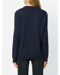 Женский темно-синий свитер с круглым вырезом от Alysi