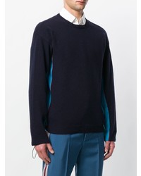 Мужской темно-синий свитер с круглым вырезом от Valentino