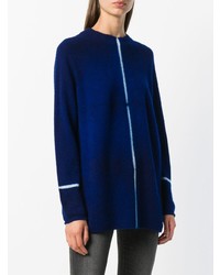 Женский темно-синий свитер с круглым вырезом от Suzusan