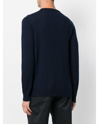 Мужской темно-синий свитер с круглым вырезом от Nuur