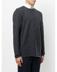 Мужской темно-синий свитер с круглым вырезом от Roberto Collina