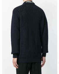 Мужской темно-синий свитер с круглым вырезом от Sunnei