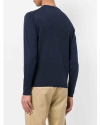 Мужской темно-синий свитер с круглым вырезом от Altea
