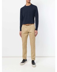 Мужской темно-синий свитер с круглым вырезом от Altea