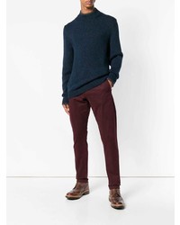 Мужской темно-синий свитер с круглым вырезом от Massimo Alba