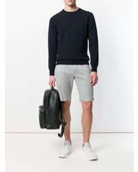 Мужской темно-синий свитер с круглым вырезом от Eleventy