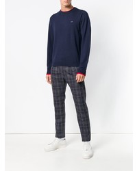 Мужской темно-синий свитер с круглым вырезом от Sun 68