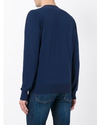 Мужской темно-синий свитер с круглым вырезом от Ballantyne