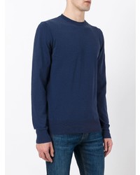 Мужской темно-синий свитер с круглым вырезом от Ballantyne