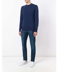 Мужской темно-синий свитер с круглым вырезом от Ballantyne