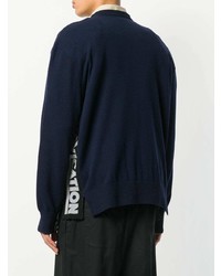 Мужской темно-синий свитер с круглым вырезом от Stella McCartney