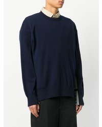 Мужской темно-синий свитер с круглым вырезом от Stella McCartney