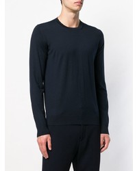 Мужской темно-синий свитер с круглым вырезом от Brioni