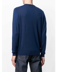 Мужской темно-синий свитер с круглым вырезом от Peuterey