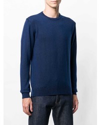 Мужской темно-синий свитер с круглым вырезом от Peuterey