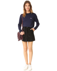 Женский темно-синий свитер с круглым вырезом от MAISON KITSUNE