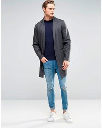 Мужской темно-синий свитер с круглым вырезом от Farah