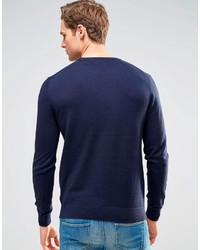 Мужской темно-синий свитер с круглым вырезом от Farah