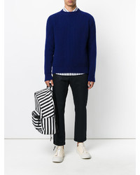 Мужской темно-синий свитер с круглым вырезом от Marni