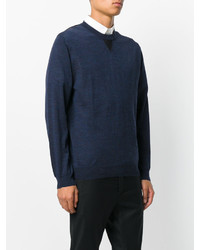 Мужской темно-синий свитер с круглым вырезом от Lanvin