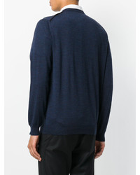 Мужской темно-синий свитер с круглым вырезом от Lanvin