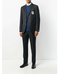 Мужской темно-синий свитер с круглым вырезом от Billionaire