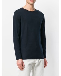 Мужской темно-синий свитер с круглым вырезом от Laneus
