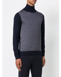 Мужской темно-синий свитер с круглым вырезом от Brioni